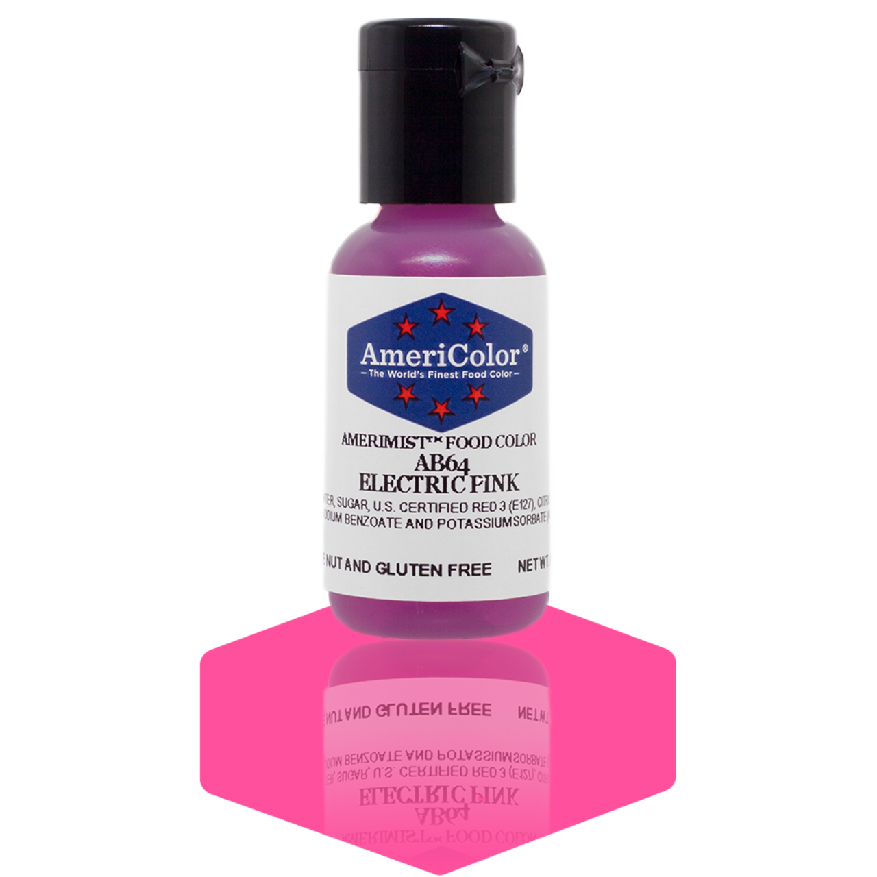 AmeriColor, Electric Pink, .65 Ounce, AmeriMist Airbrush Food Coloring